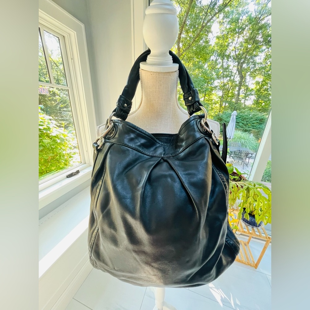 Coach leather slouchy hobo bag